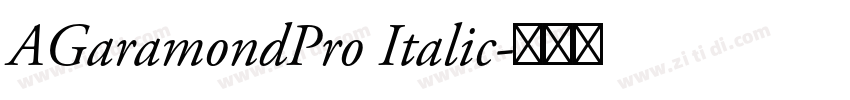 AGaramondPro Italic字体转换